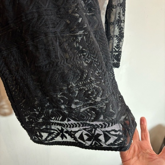 ISABEL MARANT FOR H&M Sz S (estimated) Lace No Lining Long Sleeve Mini Dress Top - Picture 4 of 8